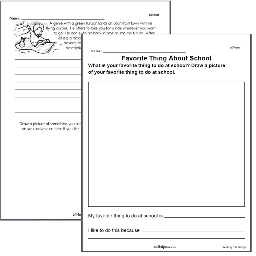 Writing Worksheets for Creative Kids  Free PDF Printables Inside Third Grade Writing Worksheet