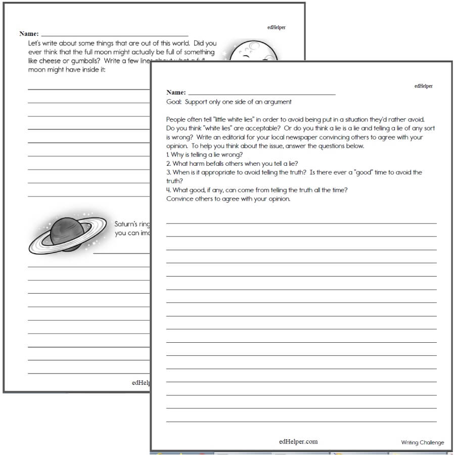 Writing Worksheets for Creative Kids  Free PDF Printables Intended For Third Grade Writing Worksheet